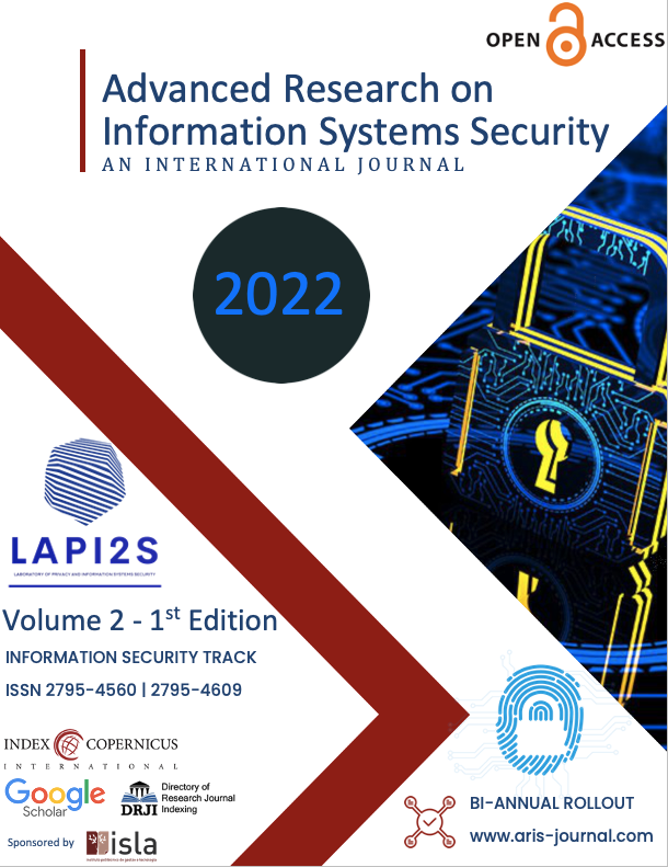 					View Vol. 2 No. 1 (2022): ARIS2 - Advanced Research on Information Systems Security
				